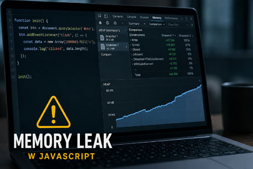 Wyciek pamięci w JavaScript - memory leak